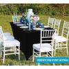 imageUtopia Kitchen Spandex Tablecloth 2 Pack 8FT White Tight Fitted Washable and Wrinkle Resistant Stretch Rectangular Patio Table Cover for Event Wedding Banquet ampamp Parties 96Lx30Wx30H InchBlack