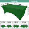 imageUtopia Kitchen Spandex Tablecloth 2 Pack 8FT White Tight Fitted Washable and Wrinkle Resistant Stretch Rectangular Patio Table Cover for Event Wedding Banquet ampamp Parties 96Lx30Wx30H InchEmerald Green