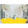 imageUtopia Kitchen Spandex Tablecloth 2 Pack 8FT White Tight Fitted Washable and Wrinkle Resistant Stretch Rectangular Patio Table Cover for Event Wedding Banquet ampamp Parties 96Lx30Wx30H InchYellow