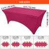 imageUtopia Kitchen Spandex Tablecloth 2 Pack 8FT White Tight Fitted Washable and Wrinkle Resistant Stretch Rectangular Patio Table Cover for Event Wedding Banquet ampamp Parties 96Lx30Wx30H InchFuchsia
