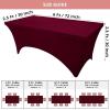 imageUtopia Kitchen Spandex Tablecloth 2 Pack 8FT White Tight Fitted Washable and Wrinkle Resistant Stretch Rectangular Patio Table Cover for Event Wedding Banquet ampamp Parties 96Lx30Wx30H InchBurgundy