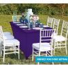 imageUtopia Kitchen Spandex Tablecloth 2 Pack 8FT White Tight Fitted Washable and Wrinkle Resistant Stretch Rectangular Patio Table Cover for Event Wedding Banquet ampamp Parties 96Lx30Wx30H InchPurple