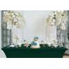 imageUtopia Kitchen Spandex Tablecloth 2 Pack 8FT White Tight Fitted Washable and Wrinkle Resistant Stretch Rectangular Patio Table Cover for Event Wedding Banquet ampamp Parties 96Lx30Wx30H InchHunter Green