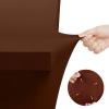 imageUtopia Kitchen Spandex Tablecloth 2 Pack 8FT White Tight Fitted Washable and Wrinkle Resistant Stretch Rectangular Patio Table Cover for Event Wedding Banquet ampamp Parties 96Lx30Wx30H InchLight Coffee