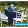 imageUtopia Kitchen Spandex Tablecloth 2 Pack 8FT White Tight Fitted Washable and Wrinkle Resistant Stretch Rectangular Patio Table Cover for Event Wedding Banquet ampamp Parties 96Lx30Wx30H InchNavy Blue