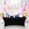 imageUtopia Kitchen Spandex Tablecloth 2 Pack 8FT White Tight Fitted Washable and Wrinkle Resistant Stretch Rectangular Patio Table Cover for Event Wedding Banquet ampamp Parties 96Lx30Wx30H InchBlack