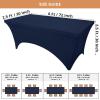 imageUtopia Kitchen Spandex Tablecloth 2 Pack 8FT White Tight Fitted Washable and Wrinkle Resistant Stretch Rectangular Patio Table Cover for Event Wedding Banquet ampamp Parties 96Lx30Wx30H InchNavy