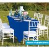 imageUtopia Kitchen Spandex Tablecloth 2 Pack 8FT White Tight Fitted Washable and Wrinkle Resistant Stretch Rectangular Patio Table Cover for Event Wedding Banquet ampamp Parties 96Lx30Wx30H InchRoyal Blue