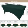 imageUtopia Kitchen Spandex Tablecloth 2 Pack 8FT White Tight Fitted Washable and Wrinkle Resistant Stretch Rectangular Patio Table Cover for Event Wedding Banquet ampamp Parties 96Lx30Wx30H InchHunter Green