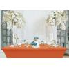imageUtopia Kitchen Spandex Tablecloth 2 Pack 8FT White Tight Fitted Washable and Wrinkle Resistant Stretch Rectangular Patio Table Cover for Event Wedding Banquet ampamp Parties 96Lx30Wx30H InchOrange