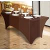 imageUtopia Kitchen Spandex Tablecloth 2 Pack 8FT White Tight Fitted Washable and Wrinkle Resistant Stretch Rectangular Patio Table Cover for Event Wedding Banquet ampamp Parties 96Lx30Wx30H InchLight Coffee