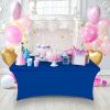 imageUtopia Kitchen Spandex Tablecloth 2 Pack 8FT White Tight Fitted Washable and Wrinkle Resistant Stretch Rectangular Patio Table Cover for Event Wedding Banquet ampamp Parties 96Lx30Wx30H InchRoyal Blue