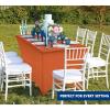 imageUtopia Kitchen Spandex Tablecloth 2 Pack 8FT White Tight Fitted Washable and Wrinkle Resistant Stretch Rectangular Patio Table Cover for Event Wedding Banquet ampamp Parties 96Lx30Wx30H InchOrange
