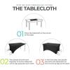 imageUtopia Kitchen Spandex Tablecloth 2 Pack 8FT White Tight Fitted Washable and Wrinkle Resistant Stretch Rectangular Patio Table Cover for Event Wedding Banquet ampamp Parties 96Lx30Wx30H InchYellow