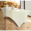 imageUtopia Kitchen Spandex Tablecloth 2 Pack 8FT White Tight Fitted Washable and Wrinkle Resistant Stretch Rectangular Patio Table Cover for Event Wedding Banquet ampamp Parties 96Lx30Wx30H InchIvory