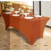 imageUtopia Kitchen Spandex Tablecloth 2 Pack 8FT White Tight Fitted Washable and Wrinkle Resistant Stretch Rectangular Patio Table Cover for Event Wedding Banquet ampamp Parties 96Lx30Wx30H InchOrange