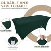 imageUtopia Kitchen Spandex Tablecloth 2 Pack 8FT White Tight Fitted Washable and Wrinkle Resistant Stretch Rectangular Patio Table Cover for Event Wedding Banquet ampamp Parties 96Lx30Wx30H InchHunter Green
