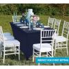 imageUtopia Kitchen Spandex Tablecloth 2 Pack 8FT White Tight Fitted Washable and Wrinkle Resistant Stretch Rectangular Patio Table Cover for Event Wedding Banquet ampamp Parties 96Lx30Wx30H InchNavy