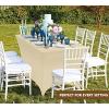 imageUtopia Kitchen Spandex Tablecloth 2 Pack 8FT White Tight Fitted Washable and Wrinkle Resistant Stretch Rectangular Patio Table Cover for Event Wedding Banquet ampamp Parties 96Lx30Wx30H InchChampagne