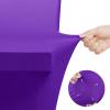 imageUtopia Kitchen Spandex Tablecloth 2 Pack 8FT White Tight Fitted Washable and Wrinkle Resistant Stretch Rectangular Patio Table Cover for Event Wedding Banquet ampamp Parties 96Lx30Wx30H InchPurple