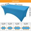 imageUtopia Kitchen Spandex Tablecloth 2 Pack 8FT White Tight Fitted Washable and Wrinkle Resistant Stretch Rectangular Patio Table Cover for Event Wedding Banquet ampamp Parties 96Lx30Wx30H InchTurquoise