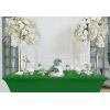 imageUtopia Kitchen Spandex Tablecloth 2 Pack 8FT White Tight Fitted Washable and Wrinkle Resistant Stretch Rectangular Patio Table Cover for Event Wedding Banquet ampamp Parties 96Lx30Wx30H InchEmerald Green