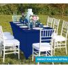 imageUtopia Kitchen Spandex Tablecloth 2 Pack 8FT White Tight Fitted Washable and Wrinkle Resistant Stretch Rectangular Patio Table Cover for Event Wedding Banquet ampamp Parties 96Lx30Wx30H InchRoyal Blue