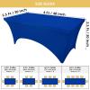 imageUtopia Kitchen Spandex Tablecloth 2 Pack 8FT White Tight Fitted Washable and Wrinkle Resistant Stretch Rectangular Patio Table Cover for Event Wedding Banquet ampamp Parties 96Lx30Wx30H InchRoyal Blue