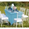imageUtopia Kitchen Spandex Tablecloth 2 Pack 8FT White Tight Fitted Washable and Wrinkle Resistant Stretch Rectangular Patio Table Cover for Event Wedding Banquet ampamp Parties 96Lx30Wx30H InchBlue Mist