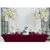 imageUtopia Kitchen Spandex Tablecloth 2 Pack 8FT White Tight Fitted Washable and Wrinkle Resistant Stretch Rectangular Patio Table Cover for Event Wedding Banquet ampamp Parties 96Lx30Wx30H InchBurgundy