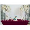 imageUtopia Kitchen Spandex Tablecloth 2 Pack 8FT White Tight Fitted Washable and Wrinkle Resistant Stretch Rectangular Patio Table Cover for Event Wedding Banquet ampamp Parties 96Lx30Wx30H InchBurgundy