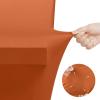imageUtopia Kitchen Spandex Tablecloth 2 Pack 8FT White Tight Fitted Washable and Wrinkle Resistant Stretch Rectangular Patio Table Cover for Event Wedding Banquet ampamp Parties 96Lx30Wx30H InchOrange