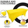 imageUtopia Kitchen Spandex Tablecloth 2 Pack 8FT White Tight Fitted Washable and Wrinkle Resistant Stretch Rectangular Patio Table Cover for Event Wedding Banquet ampamp Parties 96Lx30Wx30H InchYellow