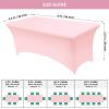 imageUtopia Kitchen Spandex Tablecloth 2 Pack 8FT White Tight Fitted Washable and Wrinkle Resistant Stretch Rectangular Patio Table Cover for Event Wedding Banquet ampamp Parties 96Lx30Wx30H InchPink