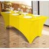 imageUtopia Kitchen Spandex Tablecloth 2 Pack 8FT White Tight Fitted Washable and Wrinkle Resistant Stretch Rectangular Patio Table Cover for Event Wedding Banquet ampamp Parties 96Lx30Wx30H InchYellow