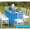 imageUtopia Kitchen Spandex Tablecloth 2 Pack 8FT White Tight Fitted Washable and Wrinkle Resistant Stretch Rectangular Patio Table Cover for Event Wedding Banquet ampamp Parties 96Lx30Wx30H InchTurquoise