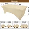imageUtopia Kitchen Spandex Tablecloth 2 Pack 8FT White Tight Fitted Washable and Wrinkle Resistant Stretch Rectangular Patio Table Cover for Event Wedding Banquet ampamp Parties 96Lx30Wx30H InchChampagne