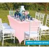 imageUtopia Kitchen Spandex Tablecloth 2 Pack 8FT White Tight Fitted Washable and Wrinkle Resistant Stretch Rectangular Patio Table Cover for Event Wedding Banquet ampamp Parties 96Lx30Wx30H InchPink