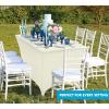 imageUtopia Kitchen Spandex Tablecloth 2 Pack 8FT White Tight Fitted Washable and Wrinkle Resistant Stretch Rectangular Patio Table Cover for Event Wedding Banquet ampamp Parties 96Lx30Wx30H InchIvory