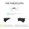 imageUtopia Kitchen Spandex Tablecloth 2 Pack 8FT White Tight Fitted Washable and Wrinkle Resistant Stretch Rectangular Patio Table Cover for Event Wedding Banquet ampamp Parties 96Lx30Wx30H InchRoyal Blue