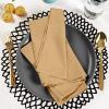 imageUtopia Kitchen White Cloth Napkins 12 Pack 18x18 Inch Cotton Blend Washable and Reusable Table Dinner NapkinsBeige