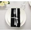 imageUtopia Kitchen White Cloth Napkins 12 Pack 18x18 Inch Cotton Blend Washable and Reusable Table Dinner NapkinsBlack