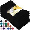 imageUtopia Kitchen White Cloth Napkins 12 Pack 18x18 Inch Cotton Blend Washable and Reusable Table Dinner NapkinsBlack