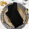 imageUtopia Kitchen White Cloth Napkins 12 Pack 18x18 Inch Cotton Blend Washable and Reusable Table Dinner NapkinsBlack