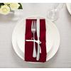 imageUtopia Kitchen White Cloth Napkins 12 Pack 18x18 Inch Cotton Blend Washable and Reusable Table Dinner NapkinsBurgundy