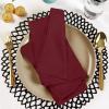 imageUtopia Kitchen White Cloth Napkins 12 Pack 18x18 Inch Cotton Blend Washable and Reusable Table Dinner NapkinsBurgundy
