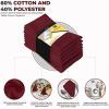imageUtopia Kitchen White Cloth Napkins 12 Pack 18x18 Inch Cotton Blend Washable and Reusable Table Dinner NapkinsBurgundy