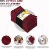 imageUtopia Kitchen White Cloth Napkins 12 Pack 18x18 Inch Cotton Blend Washable and Reusable Table Dinner NapkinsBurgundy