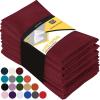 imageUtopia Kitchen White Cloth Napkins 12 Pack 18x18 Inch Cotton Blend Washable and Reusable Table Dinner NapkinsBurgundy