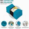 imageUtopia Kitchen White Cloth Napkins 12 Pack 18x18 Inch Cotton Blend Washable and Reusable Table Dinner NapkinsCaribbean Blue